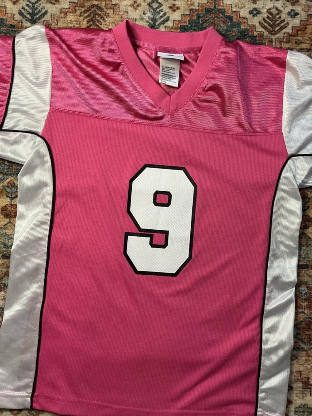 Jersey LSU Tigers Pink White 9 Size Large Lightweight